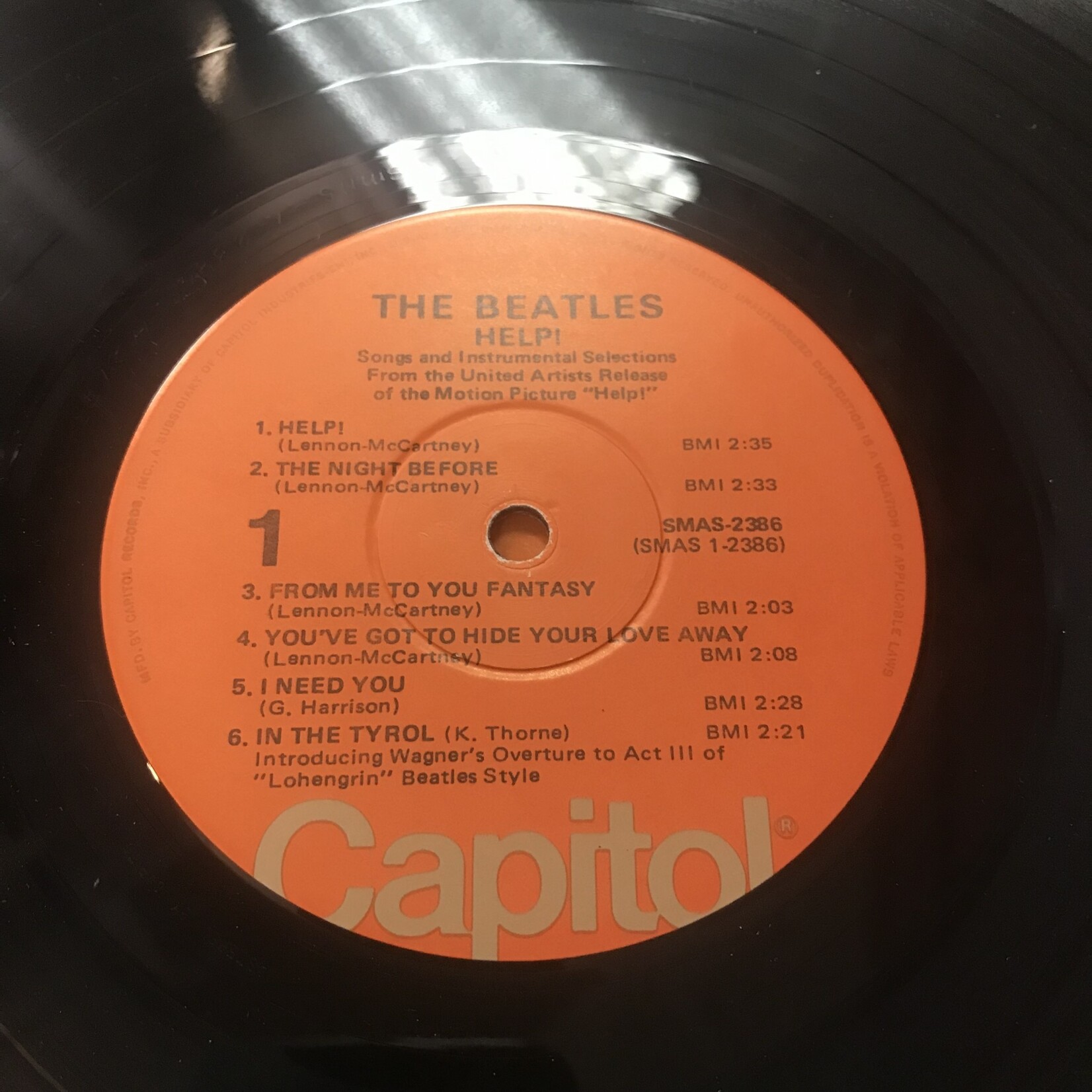 Beatles - Help! Original Soundtrack (70s RE) - SMAS 2386 - Vinyl LP (USED)