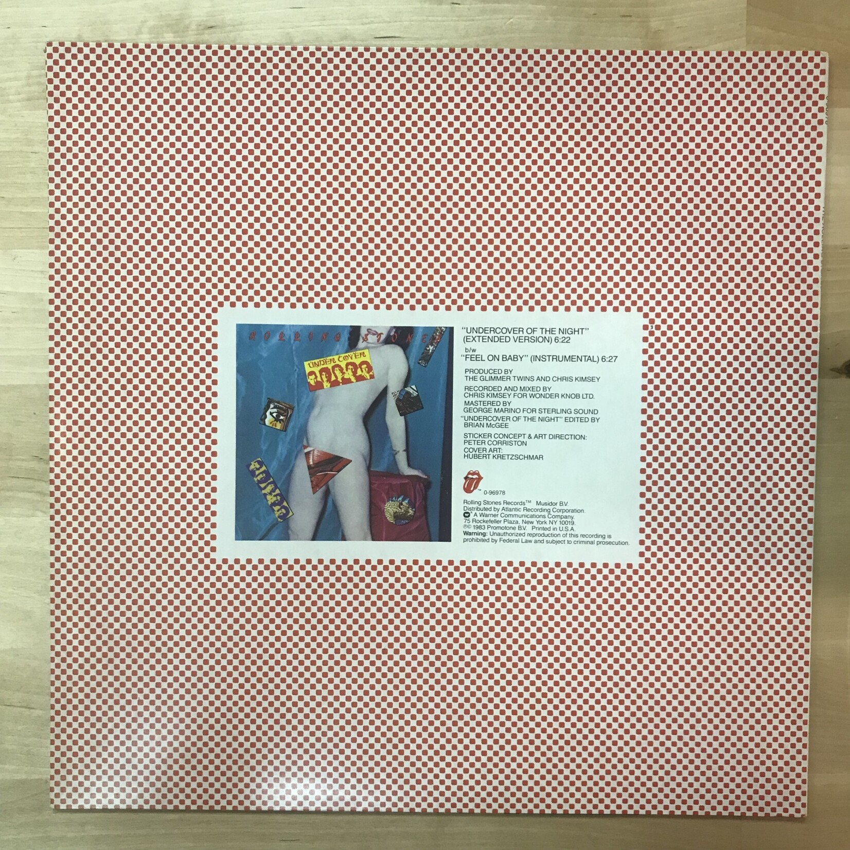 Rolling Stones - Undercover Of The Night - 0 96978 - Vinyl 12-Inch Single (USED)