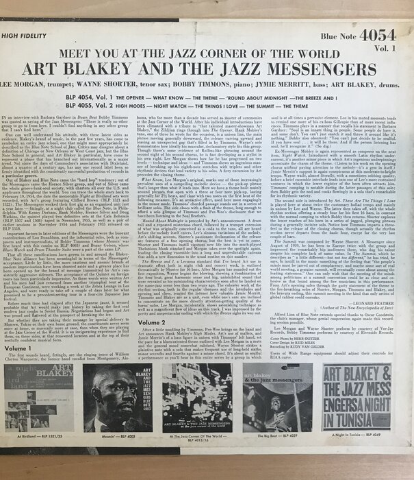 Art Blakey - Meet You At The Jazz Corner Of The World, Vol. 1 - BLP4054 - Vinyl LP (USED)