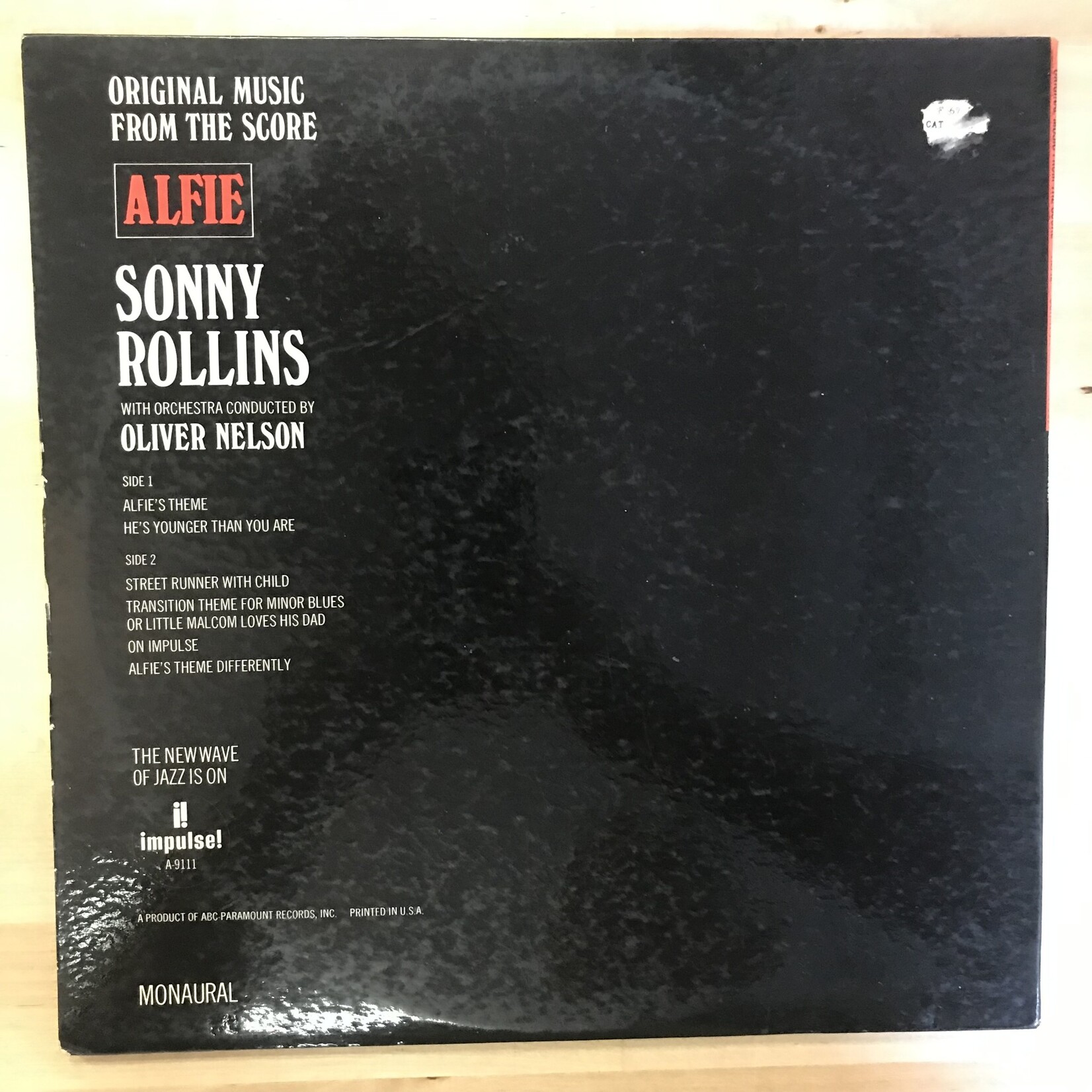Sonny Rollins, Oliver Nelson - Alfie - A 9111 - Vinyl LP (USED)
