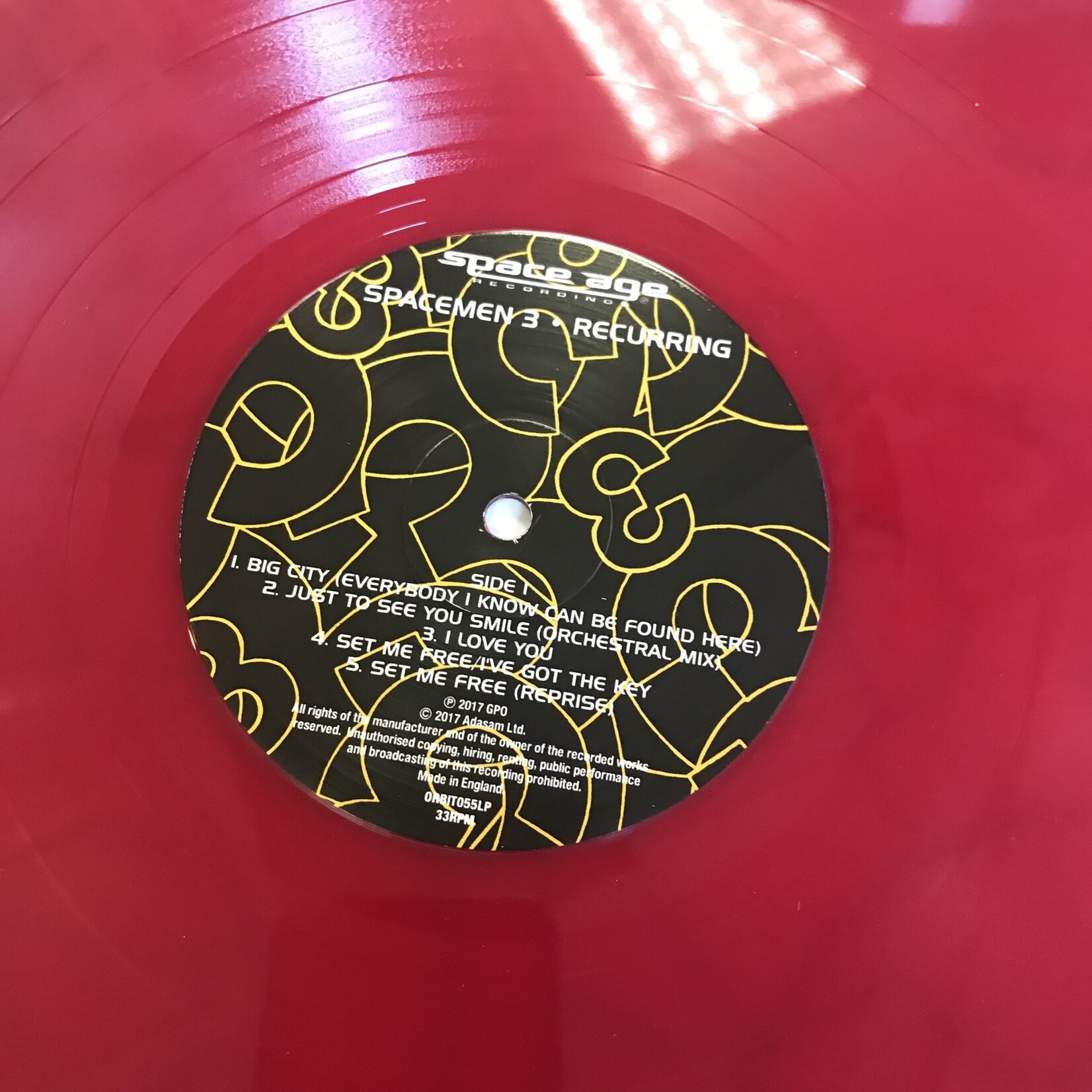 Spacemen 3 - Recurring (RED 2017) - ORBIT055LP - Vinyl LP (USED)