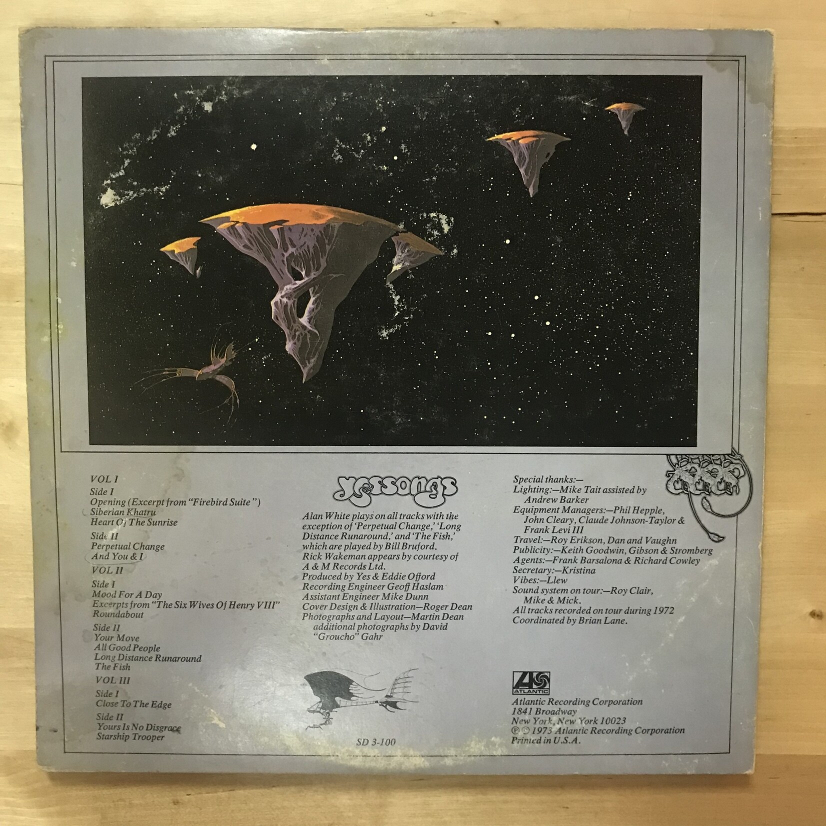 Yes - Yessongs - SD 3 100 - Vinyl LP (USED)