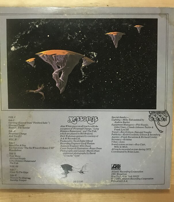 Yes - Yessongs - SD 3 100 - Vinyl LP (USED)