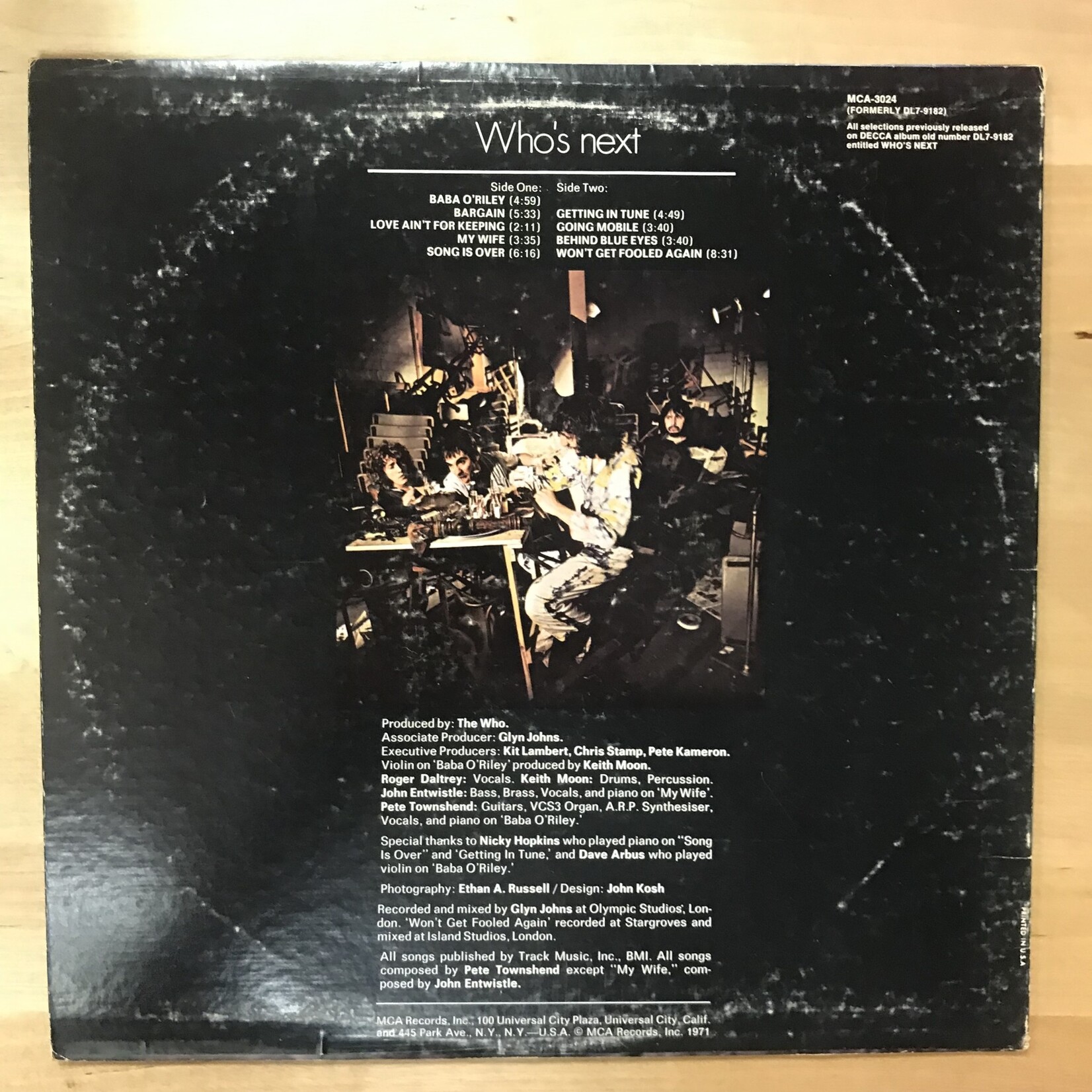 Who -Who’s Next (1977 RE) - MCA 3024 - Vinyl LP (USED)