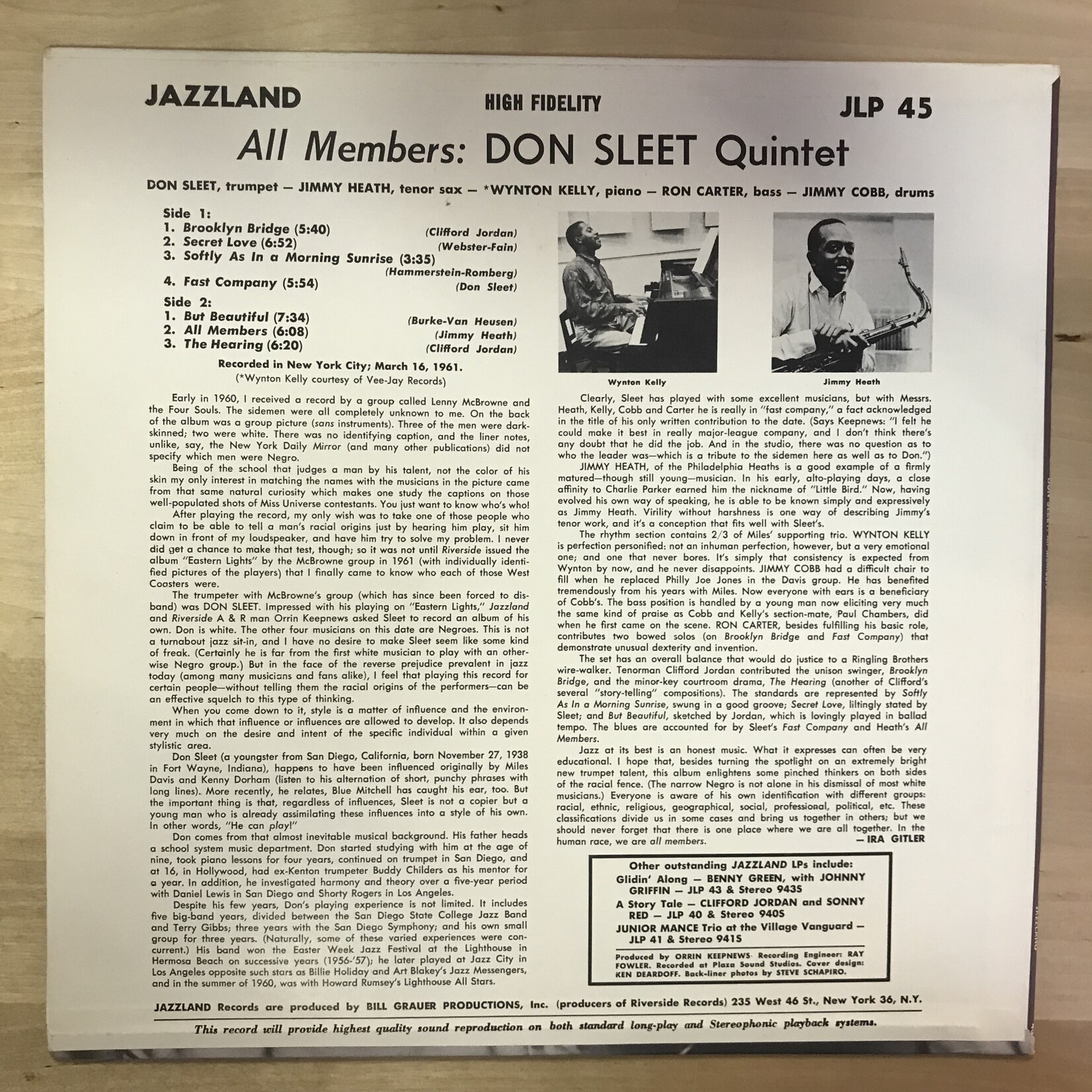 Don Sleet - All Members - JLP45 - Vinyl LP (USED)