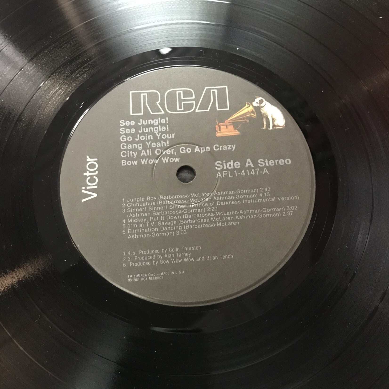 Bow Wow Wow - See Jungle! See Jungle! Go Join Your Gang Yeah! City All Over, Go Ape Crazy - AFL1 4147 - Vinyl LP (USED)