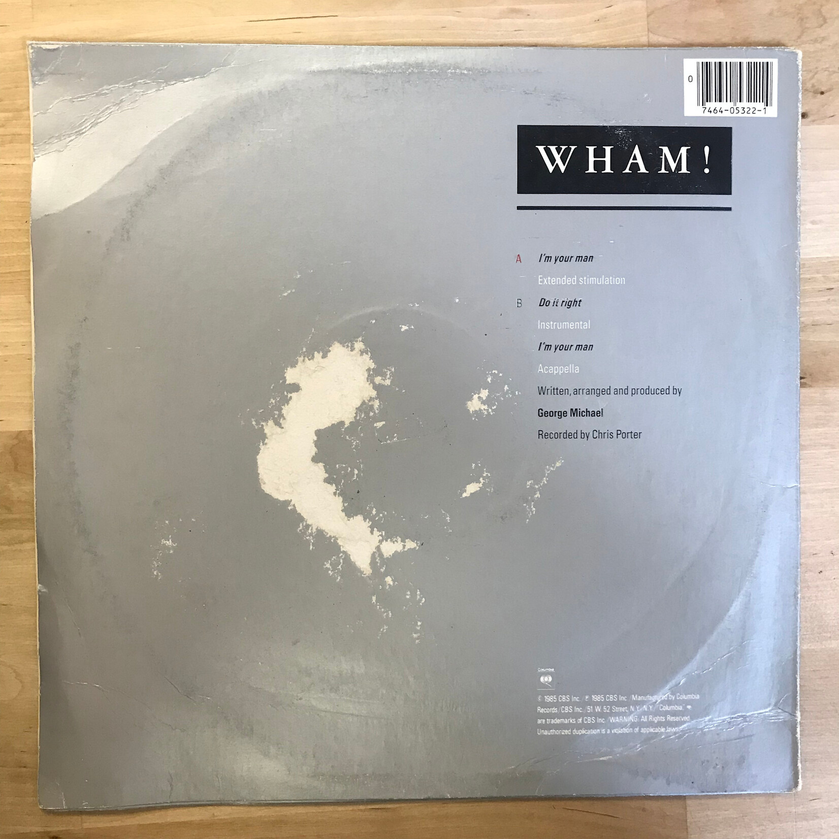 Wham - I’m Your Man - 44 05322 - Vinyl 12-Inch Single (USED)