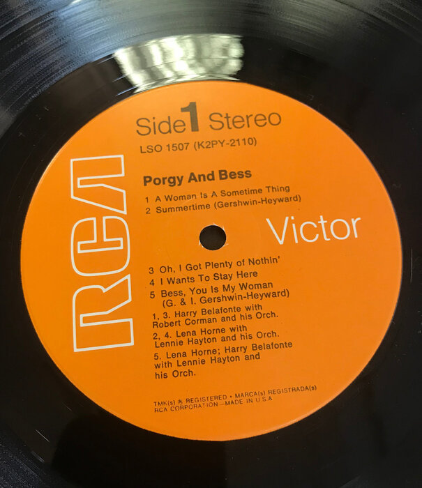 Lena Horne, Harry Belafonte - Porgy And Bess (1970s RE) - LSO 1507 - Vinyl LP (USED)