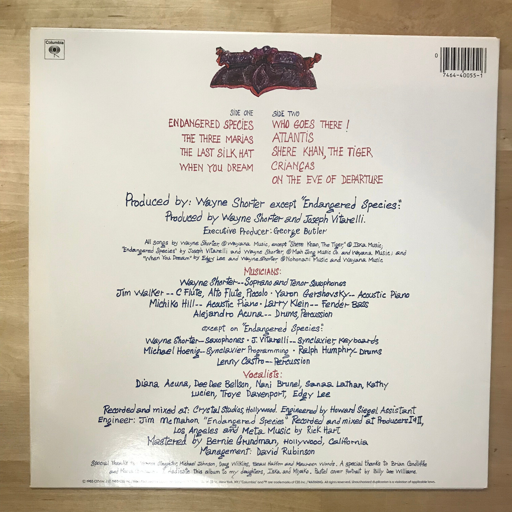Wayne Shorter - Atlantis - FC40055 - Vinyl LP (USED)