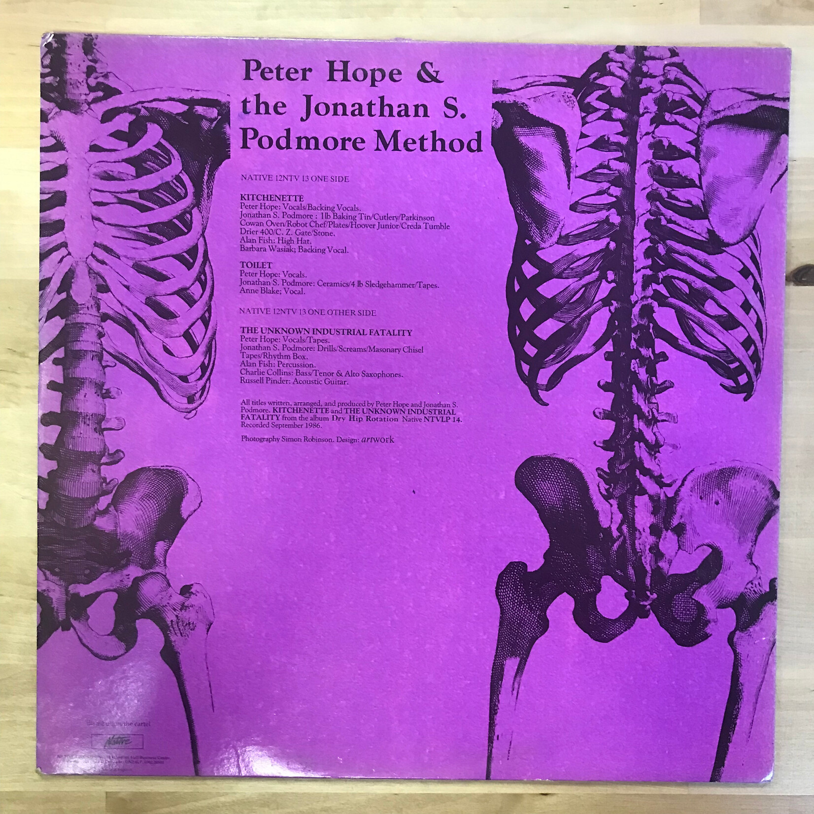 Peter Hope & The Jonathan S. Podmore Method – Kitchenette / The Unknown Industrial Fatality - 12NTV 13 - Vinyl 12-Inch Single (USED)
