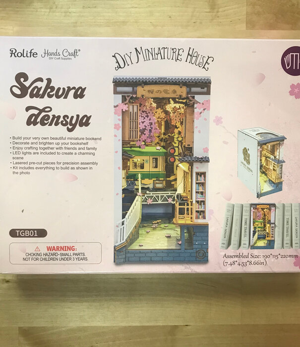 DIY Book Nook Kit: Sakura Densya - Hobby Kit (NEW)