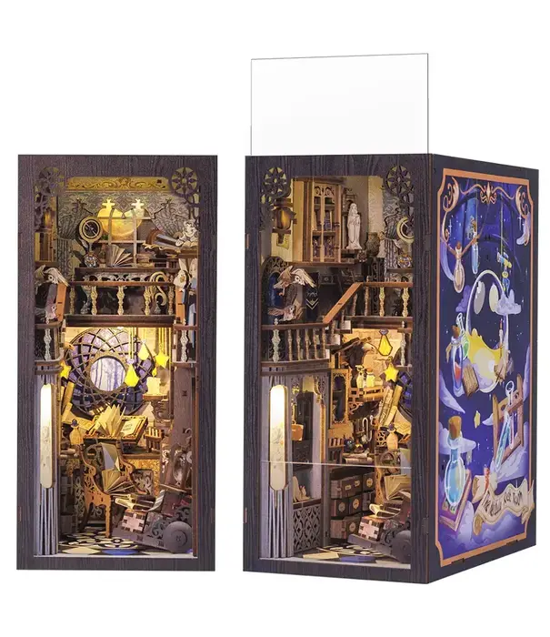 Diy Book Nook Kit: Nebula Common Room with Dust Cover - Hooby Kit (NEW)