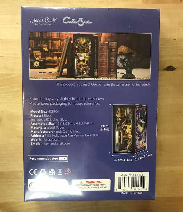 Diy Book Nook Kit: Nebula Common Room with Dust Cover - Hooby Kit (NEW)