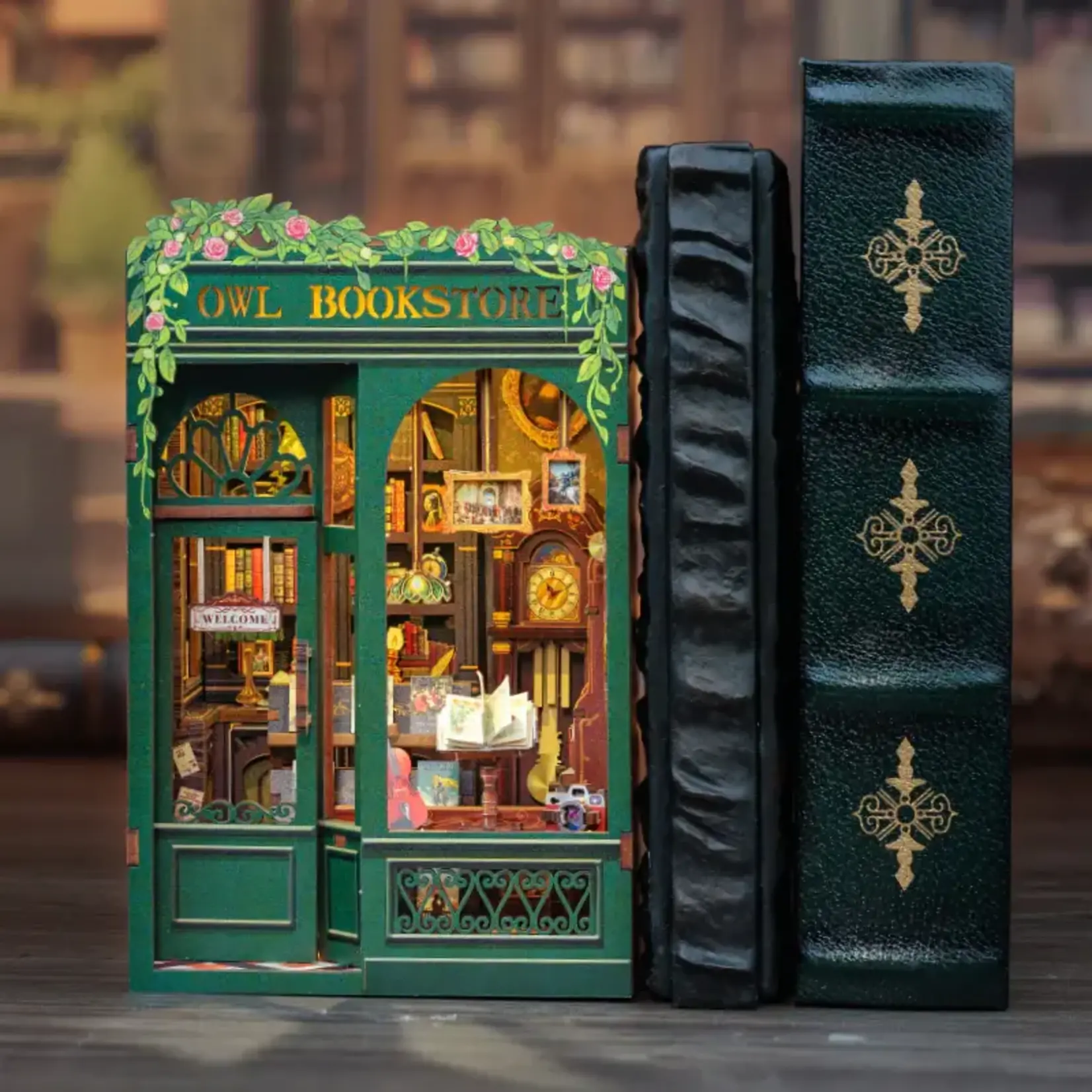 Diy Book Nook Kit: Owl Bookstore - Hobby Kit (NEW)