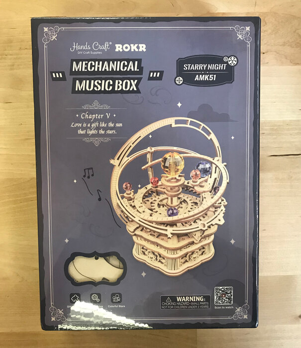 Diy Mechanical Music Box: Starry Night - Hobby Kit (NEW)
