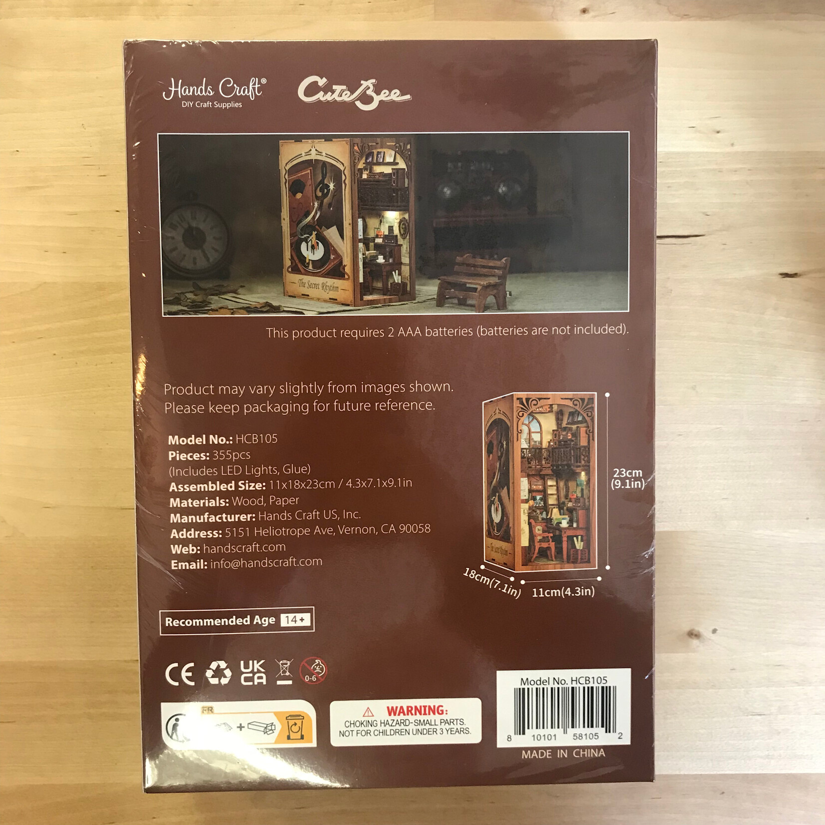 Diy Book Nook Kit: the Secret Rhythm with Dust Cover - Hobby Kit (NEW)