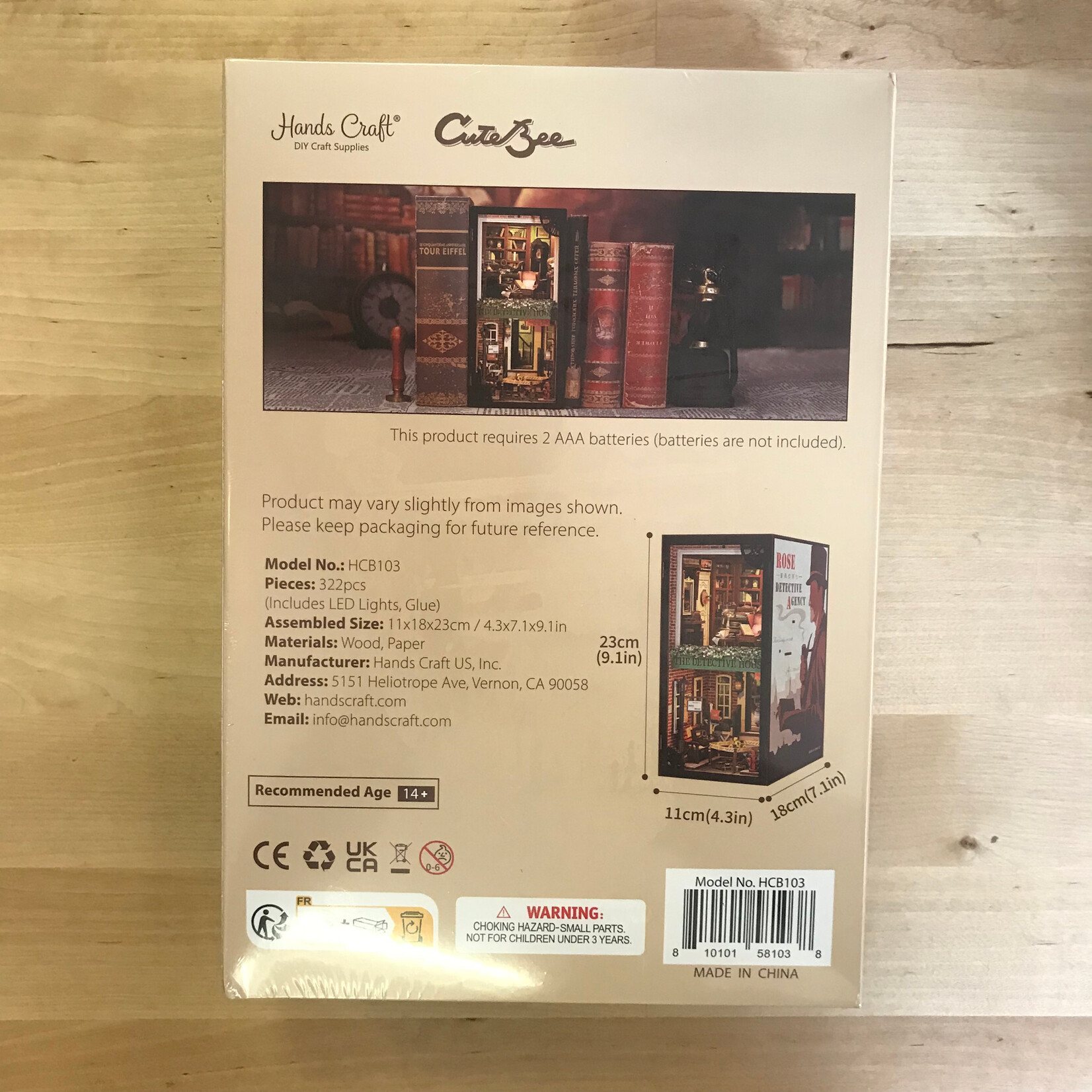 Diy Book Nook Kit: Rose Detective Agency with Dust Cover - Hobby Kit (NEW)