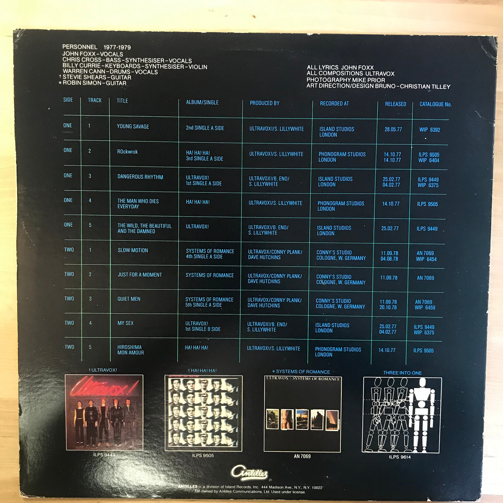 Ultravox - Three Into One - AN7079 - Vinyl LP (USED)