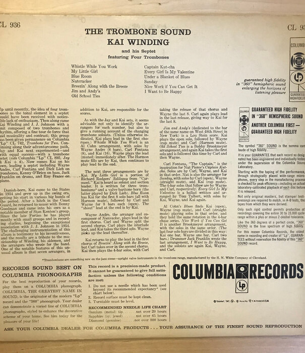 Kai Winding - The Trombone Sound - CL936 - Vinyl LP (USED)