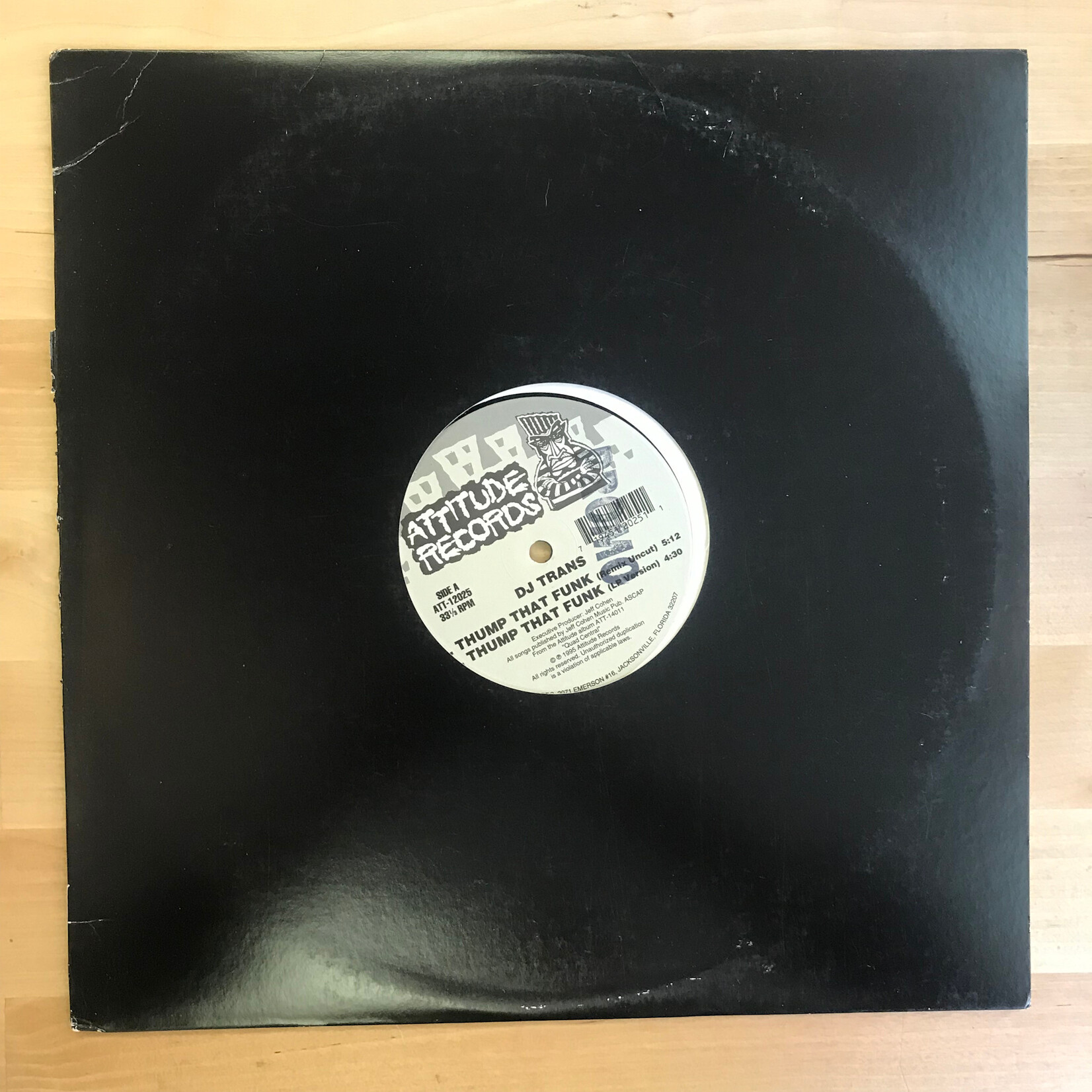 DJ Trans - Thump That Funk (PROMO) - ATT12025 - Vinyl 12-Inch Single (USED)