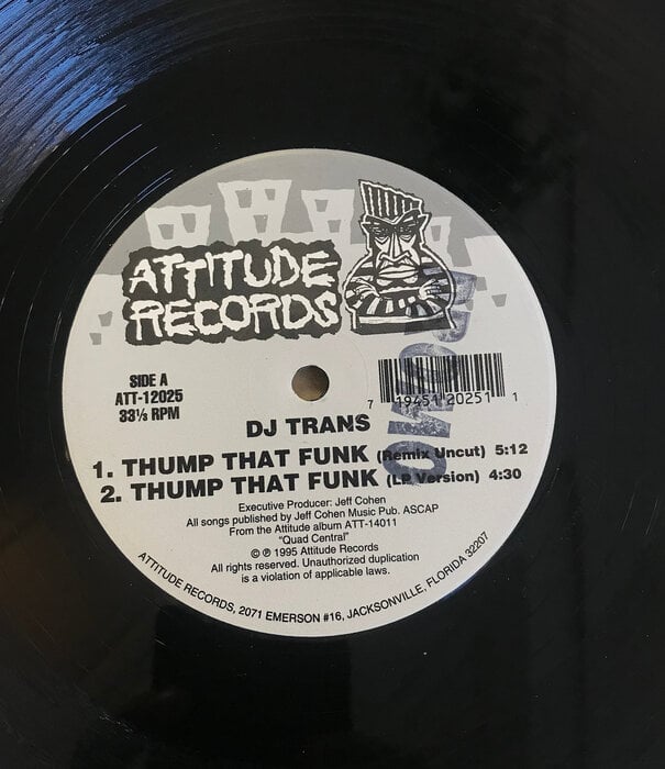 DJ Trans - Thump That Funk (PROMO) - ATT12025 - Vinyl 12-Inch Single (USED)