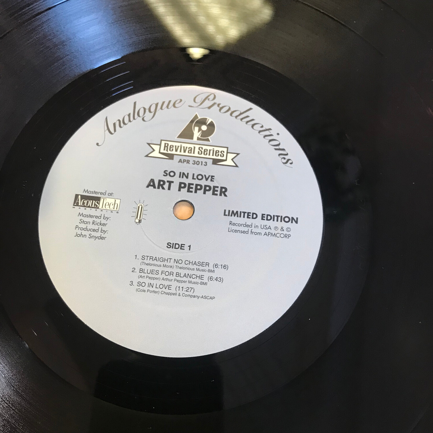 Art Pepper - So In Love (LIMITED EDITION) - APR 3013 - Vinyl LP (USED)