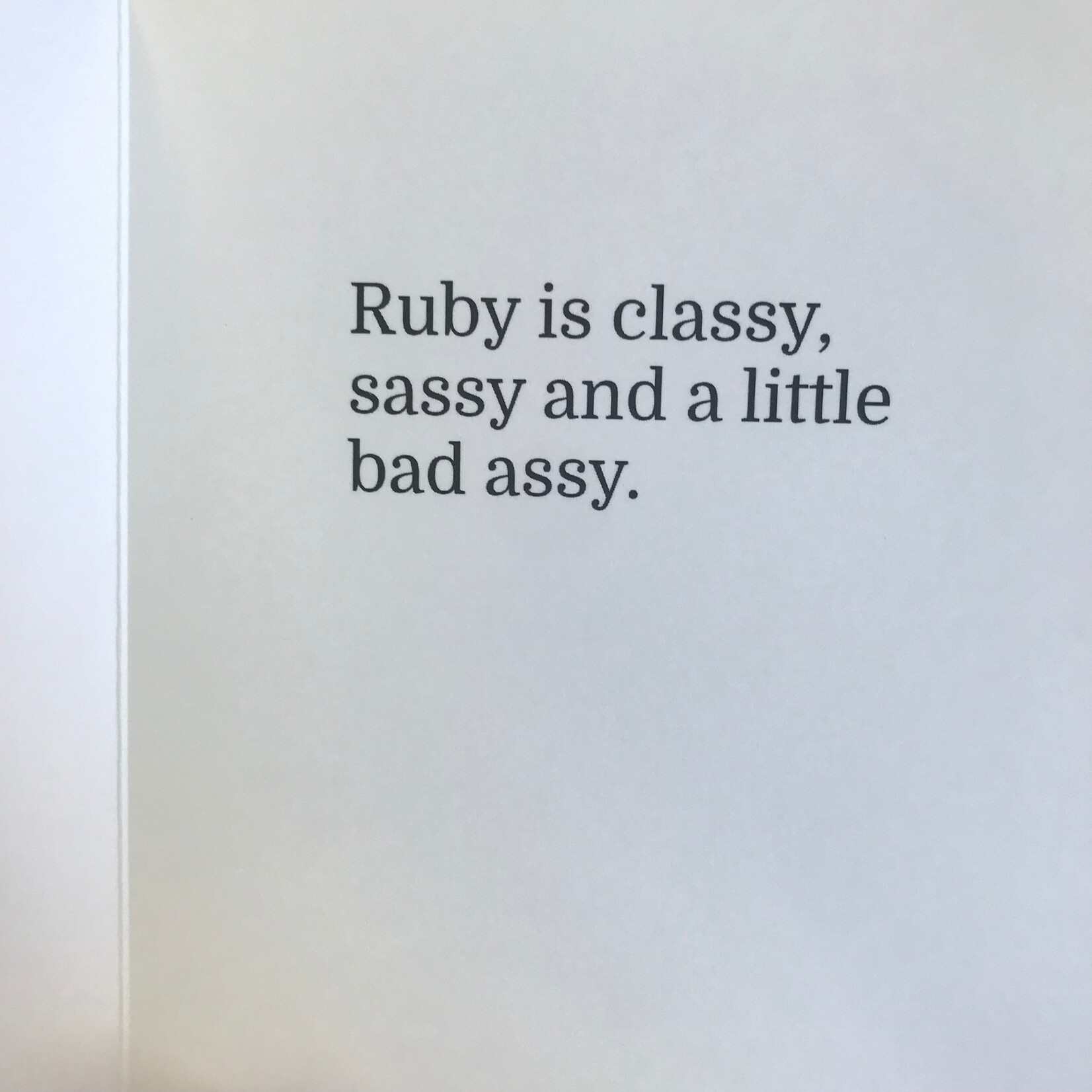 Big House Ruby Is Classy - Greeting Card (NEW)