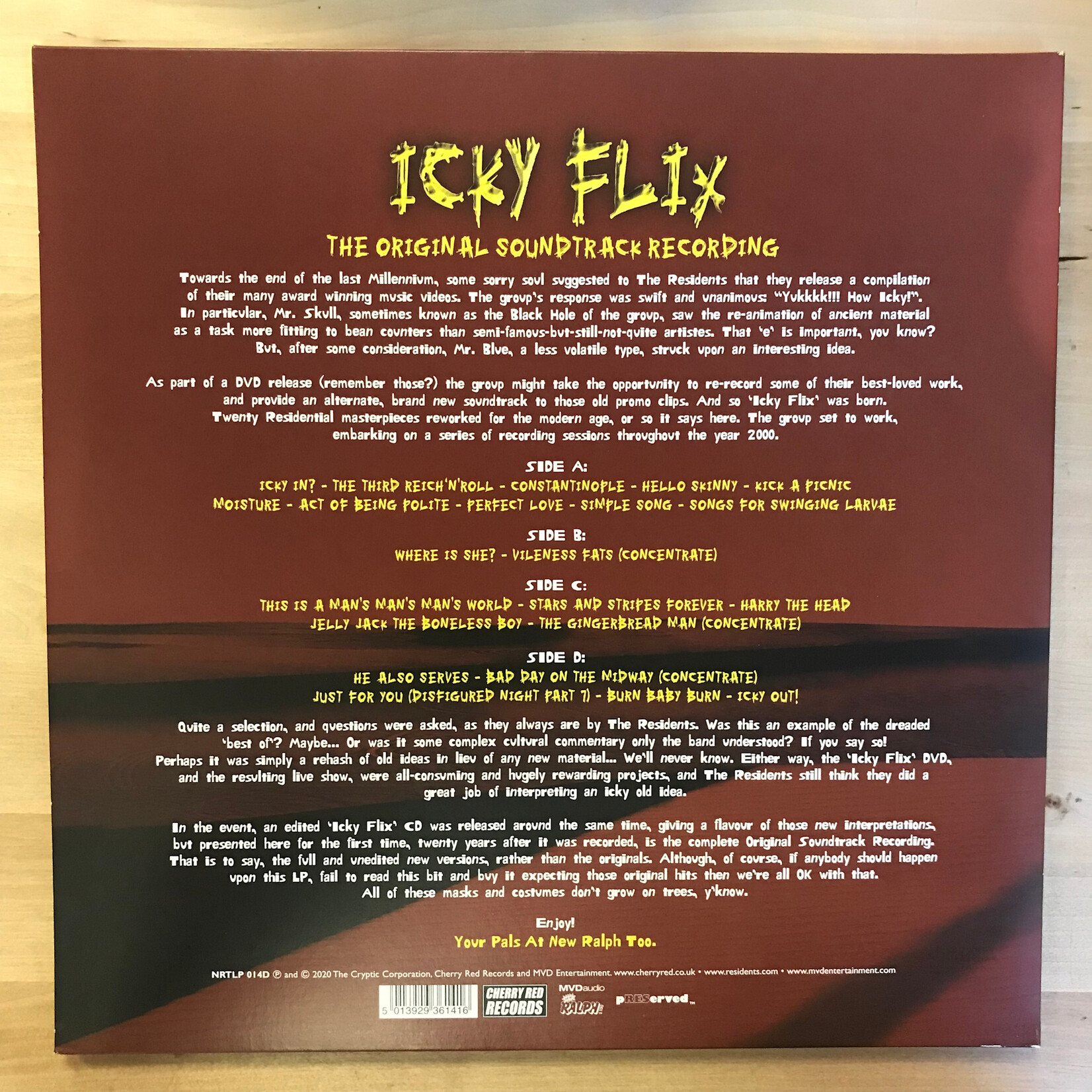 Residents - Icky Flix (The Original Soundtrack Recording) - NRTLP 014D - Vinyl LP (USED)