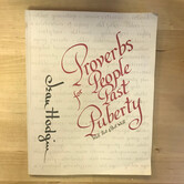 Jean Hodgin - Proverbs For People Past Puberty - Paperback (USED)