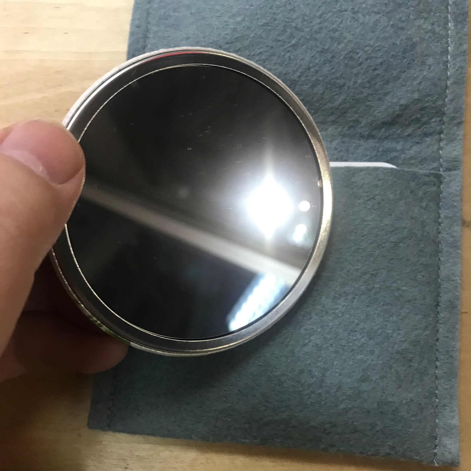 Pink Poppies - Pocket Mirror with Wool-Felt Pouch (NEW)