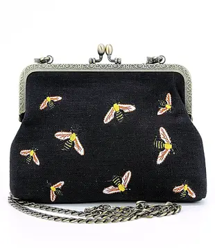 Bees (Black and Yellow) - Kisslock Bag (NEW)