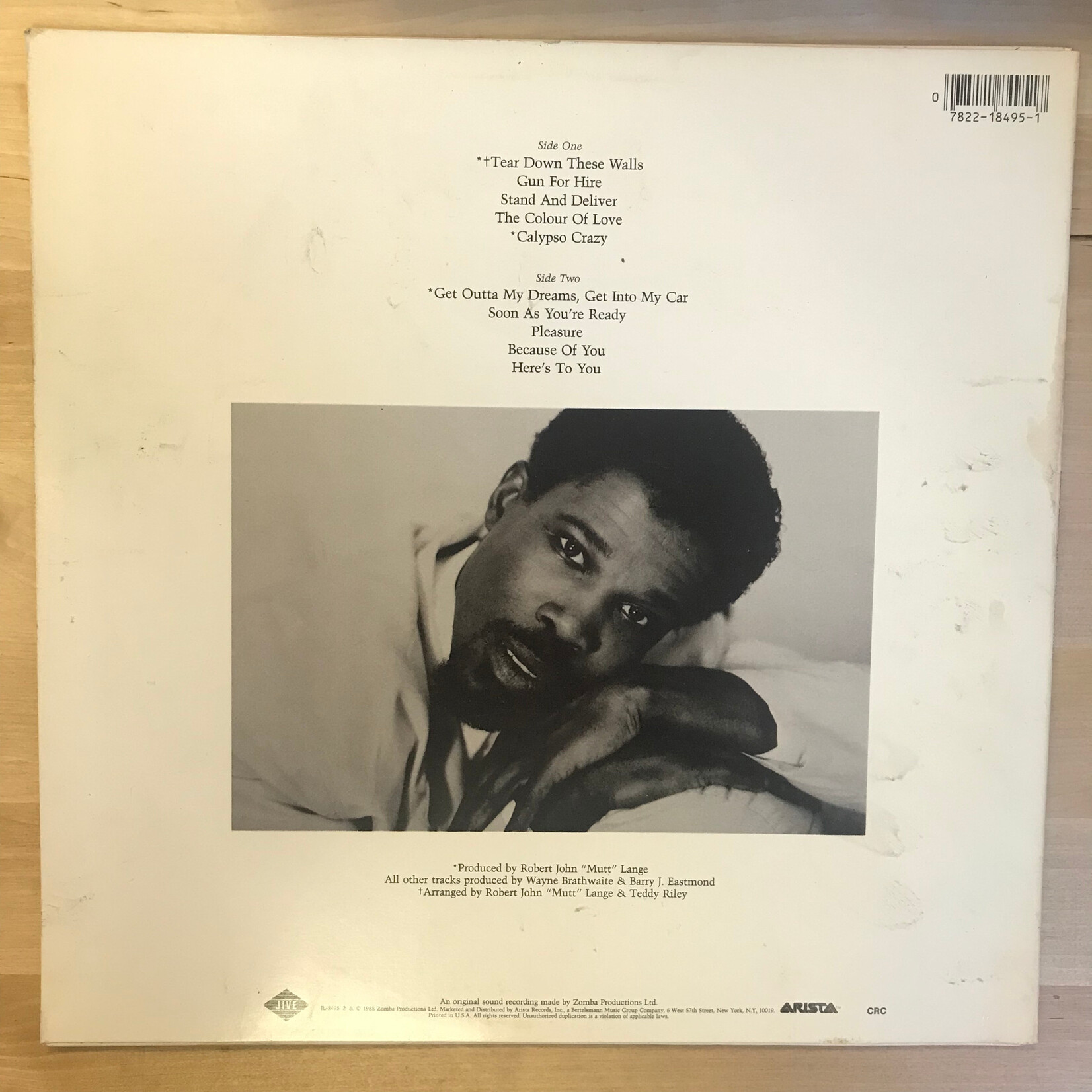 Billy Ocean - Tear Down These Walls - JL8495 - Vinyl LP (USED)