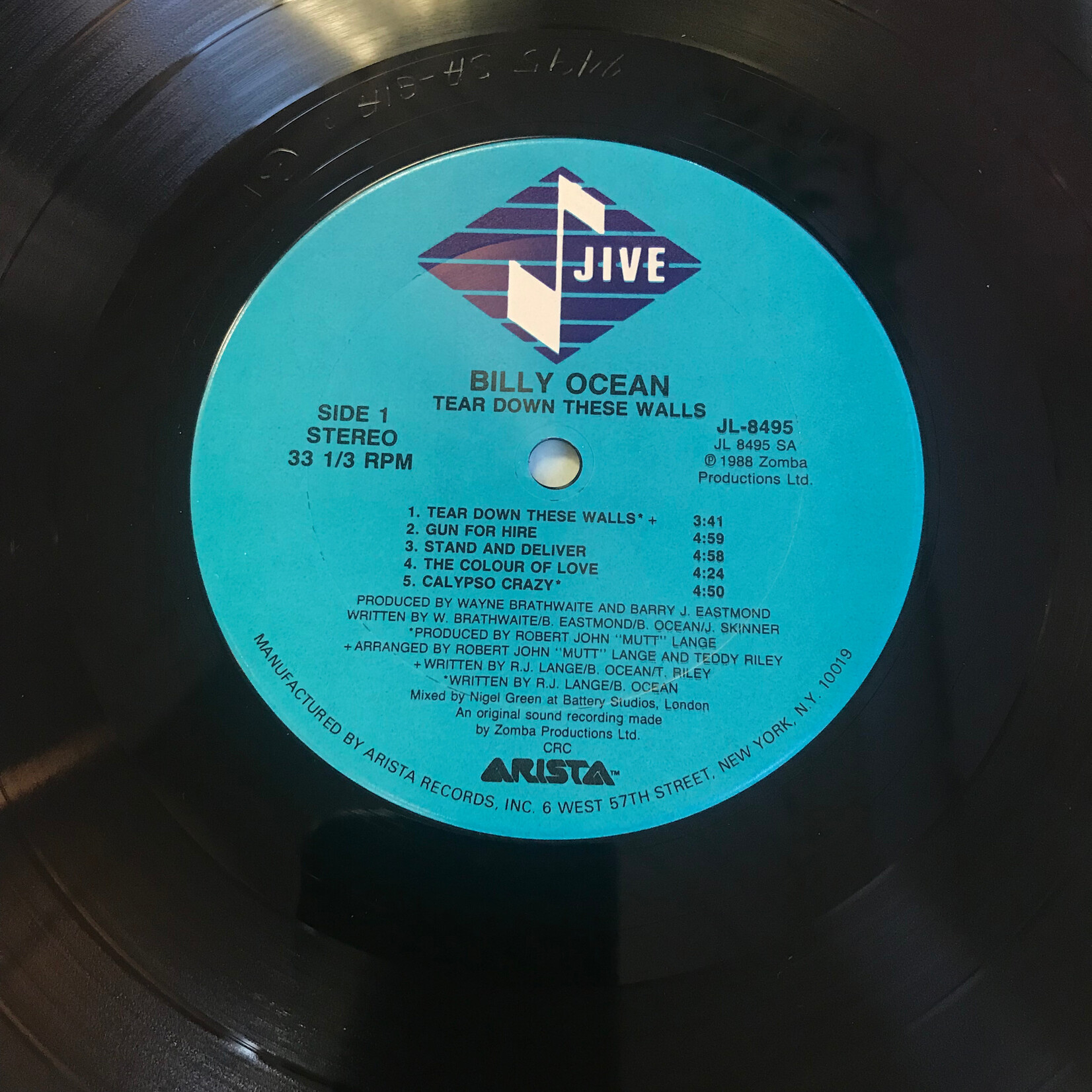 Billy Ocean - Tear Down These Walls - JL8495 - Vinyl LP (USED)