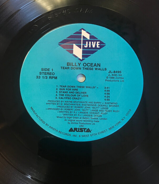 Billy Ocean - Tear Down These Walls - JL8495 - Vinyl LP (USED)