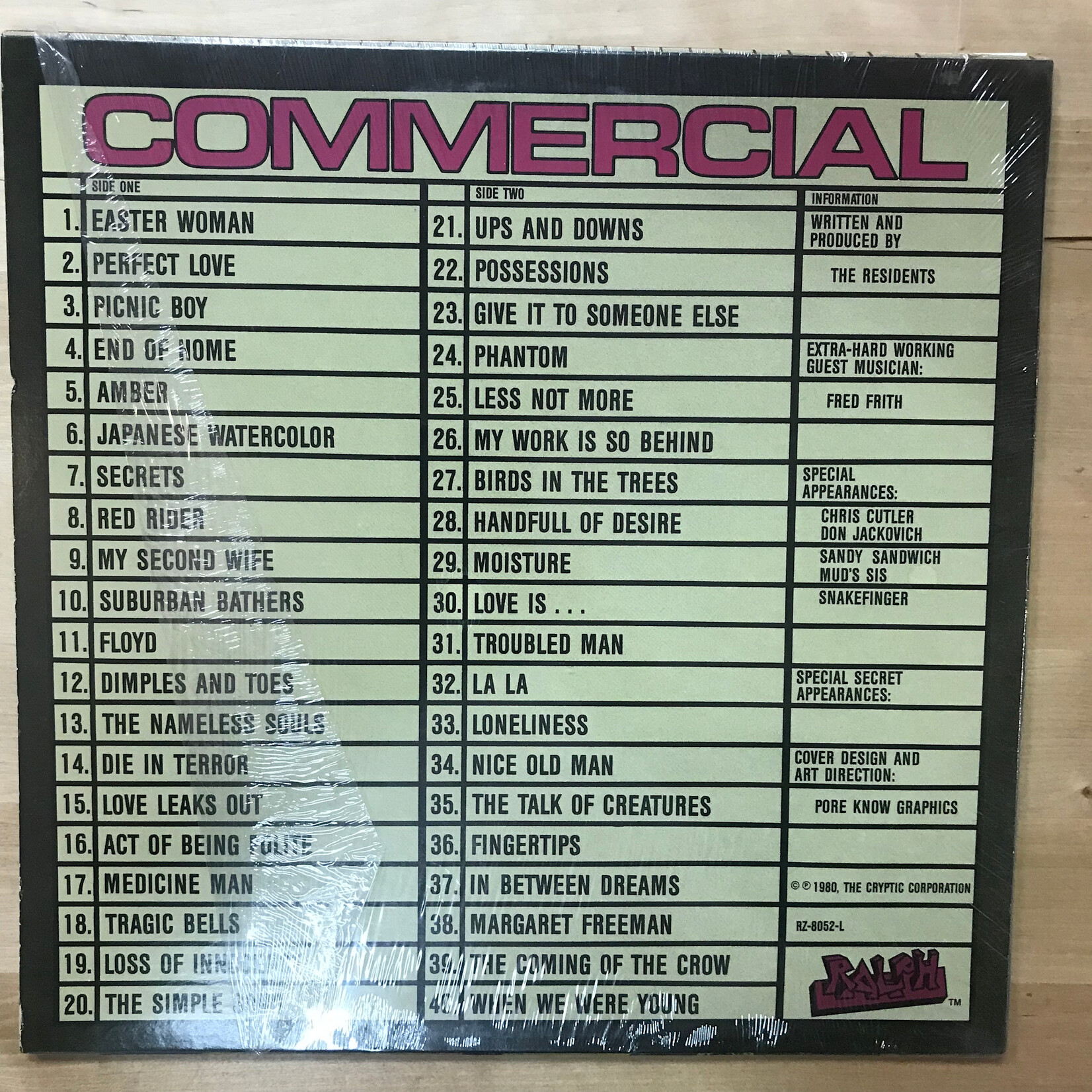 Residents - The Commercial Album - RZ8052 L - Vinyl LP (USED)