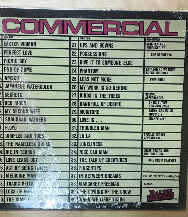Residents - The Commercial Album - RZ8052 L - Vinyl LP (USED)