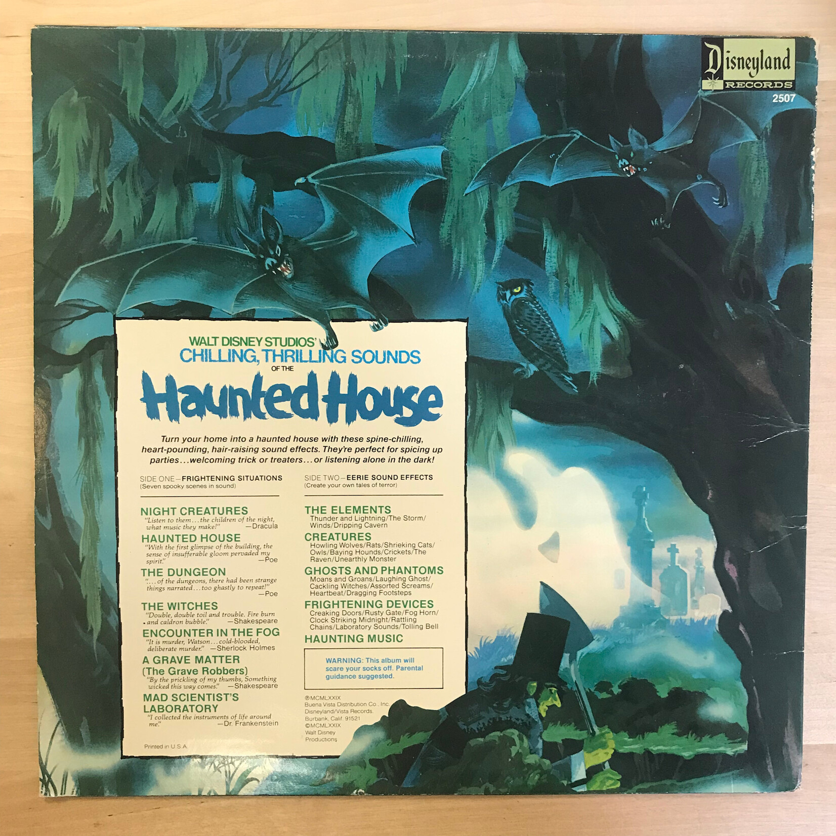 Walt Disney Studios' Chilling, Thrilling Sounds Of The Haunted House - 2507 - Vinyl LP (USED)
