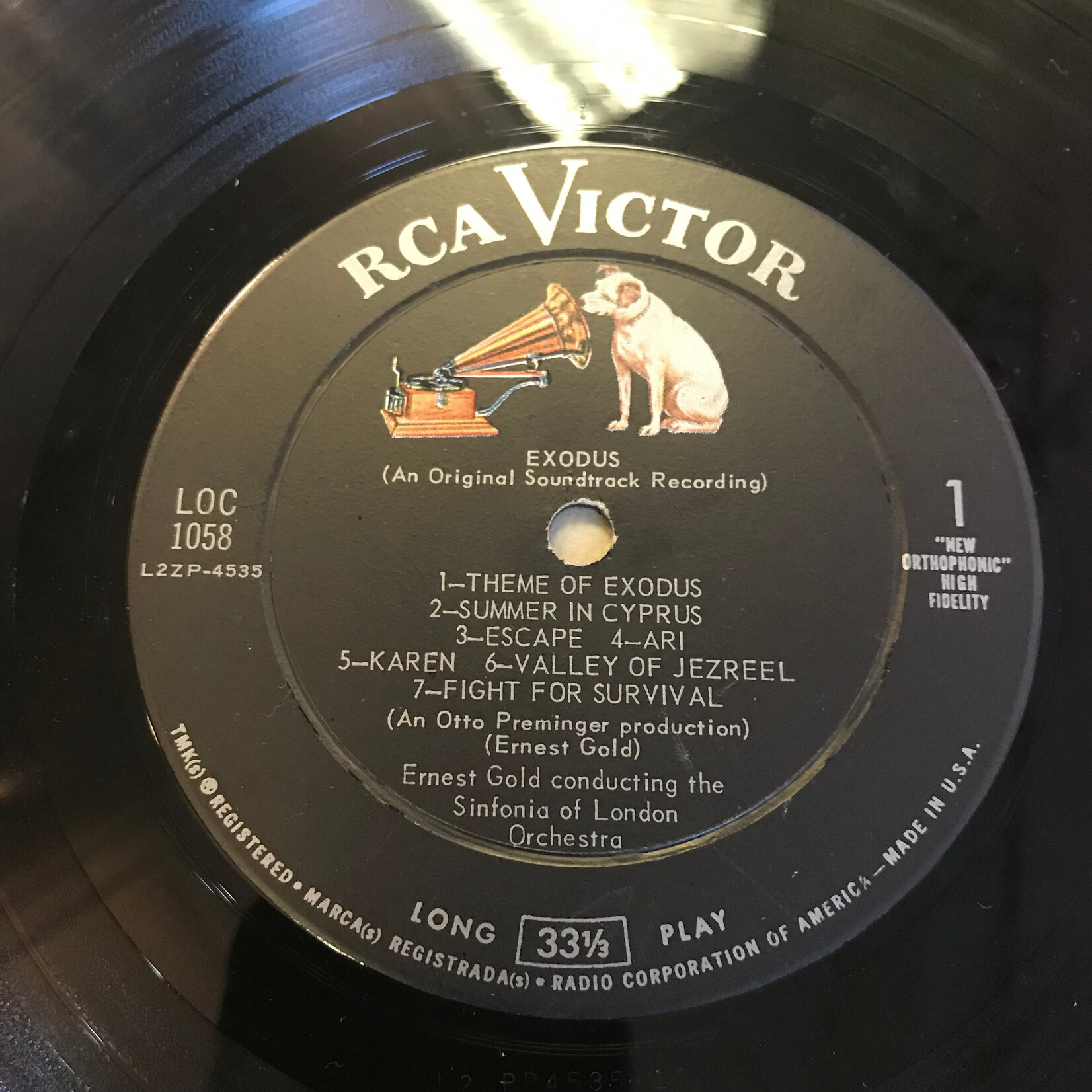 Exodus - An Original Soundtrack Recording - LOC1058 - Vinyl LP (USED)