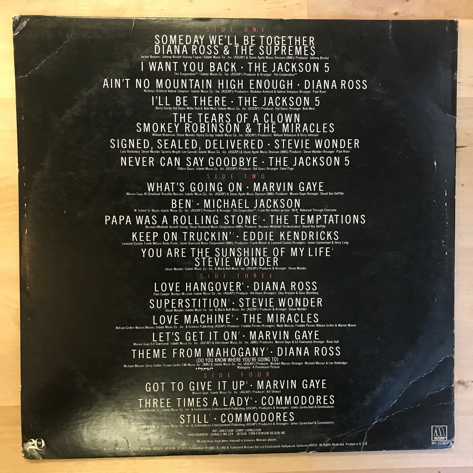 Various - 20/20 Twenty No.1 Hits From Twenty Years At Motown - M9 937A2 - Vinyl LP (USED)