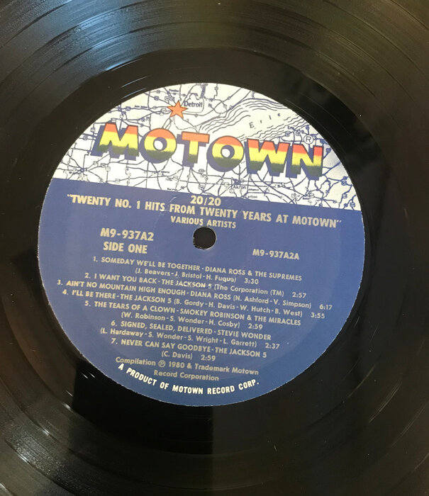 Various - 20/20 Twenty No.1 Hits From Twenty Years At Motown - M9 937A2 - Vinyl LP (USED)