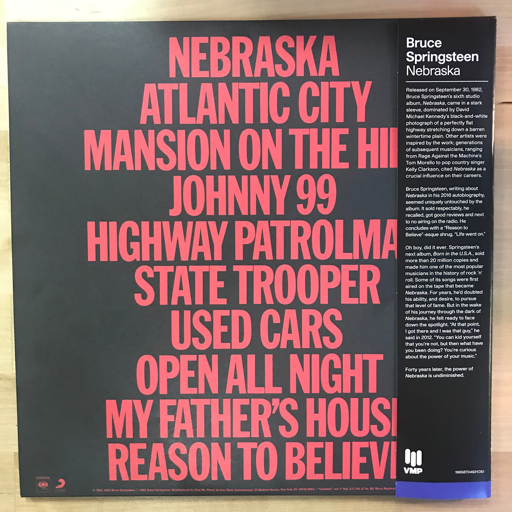 Bruce Springsteen - Nebraska (VMP Essentials) - VMP E118 - Vinyl LP (USED)