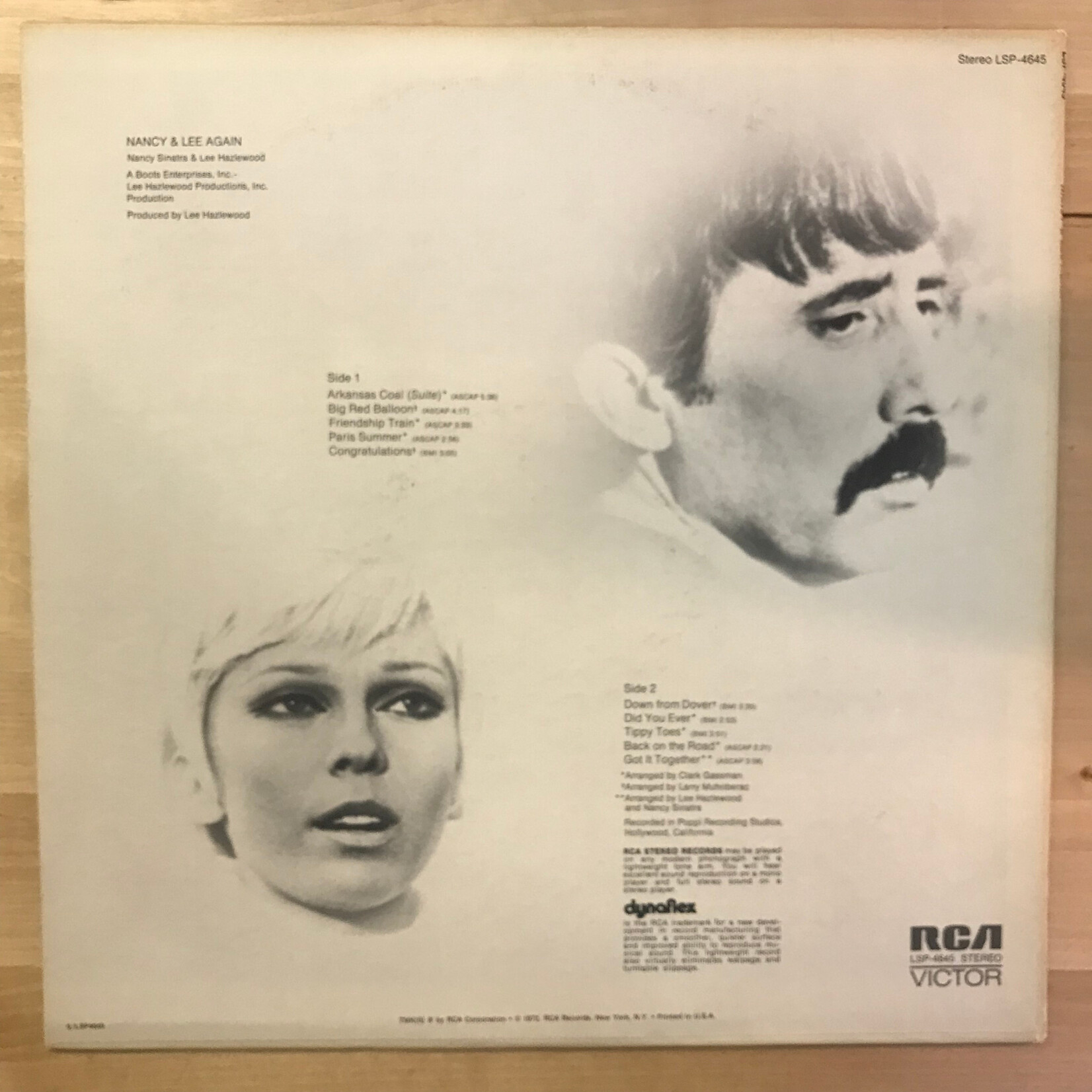 Nancy Sinatra, Lee Hazelwood - Nancy & Lee Again - LSP4645 - Vinyl LP (USED)