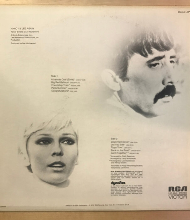 Nancy Sinatra, Lee Hazelwood - Nancy & Lee Again - LSP4645 - Vinyl LP (USED)
