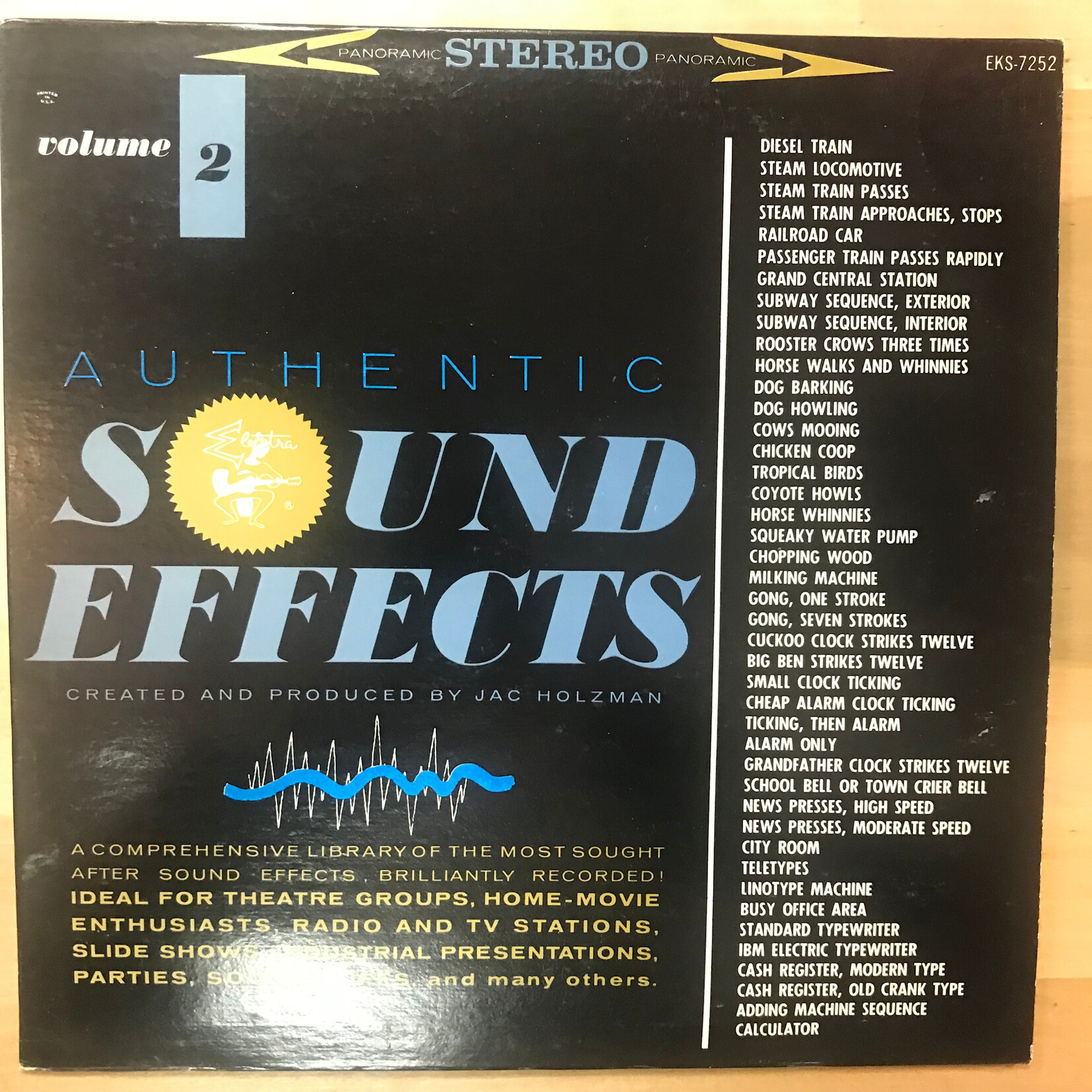 Jac Holzman - Authentic Sound Effects Volume 1 & 2 - EKS 7251/7252 - Vinyl LP (USED)