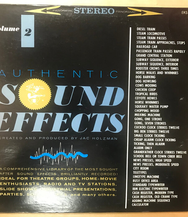 Jac Holzman - Authentic Sound Effects Volume 1 & 2 - EKS 7251/7252 - Vinyl LP (USED)