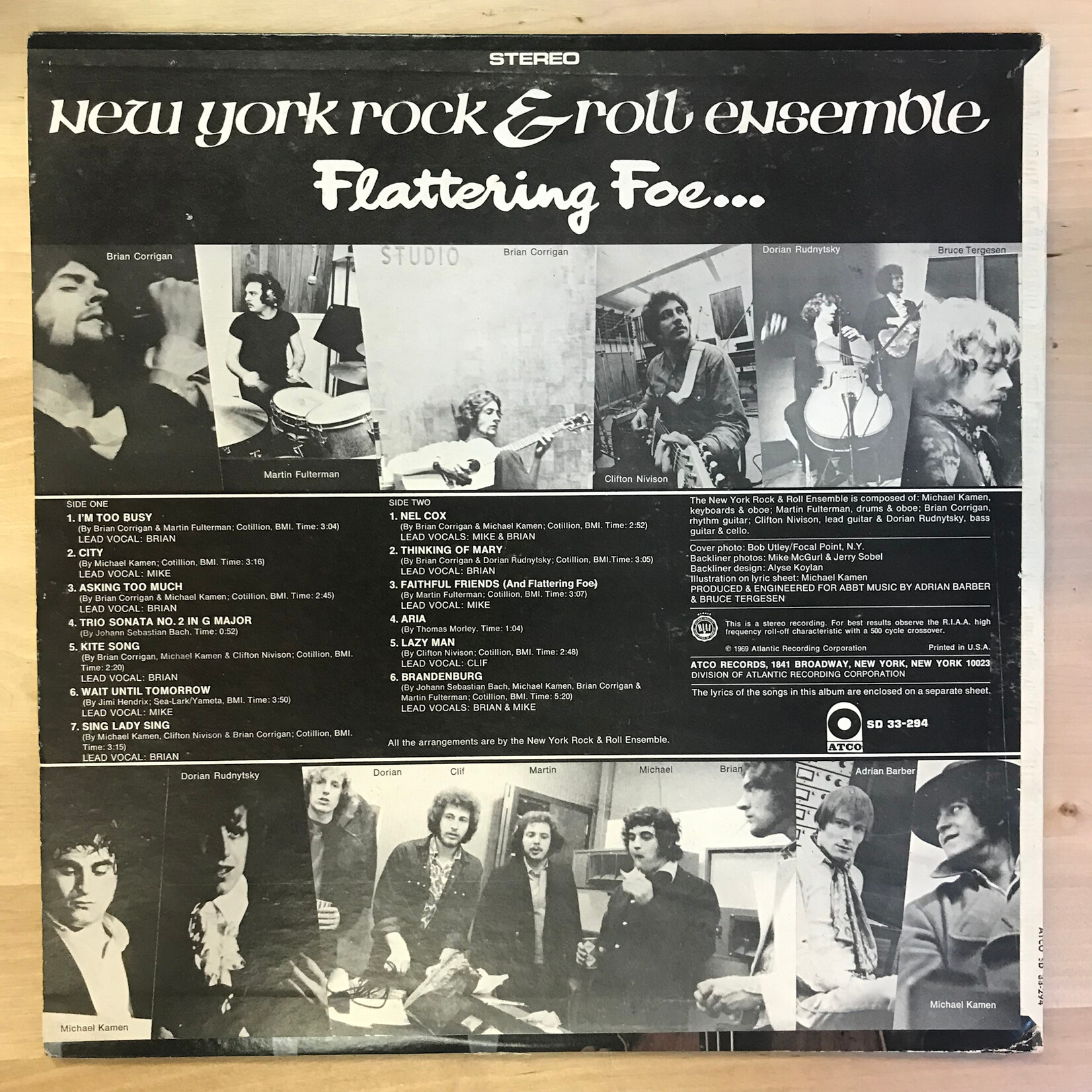 New York Rock & Roll Ensemble - Faithful Friends … Flattering Foe - SD33 294 - Vinyl LP (USED)