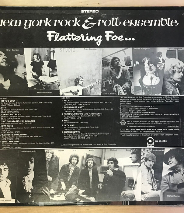 New York Rock & Roll Ensemble - Faithful Friends … Flattering Foe - SD33 294 - Vinyl LP (USED)