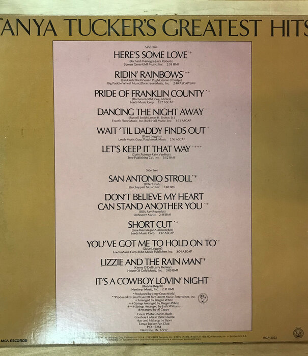 Tanya Tucker - Greatest Hits - MCA 3032 - Vinyl LP (USED)