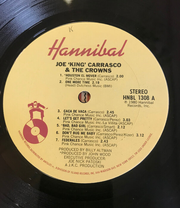 Joe “King” Carrasco - Joe "King" Carrasco And The Crowns - HNBL1308 - Vinyl LP (USED)