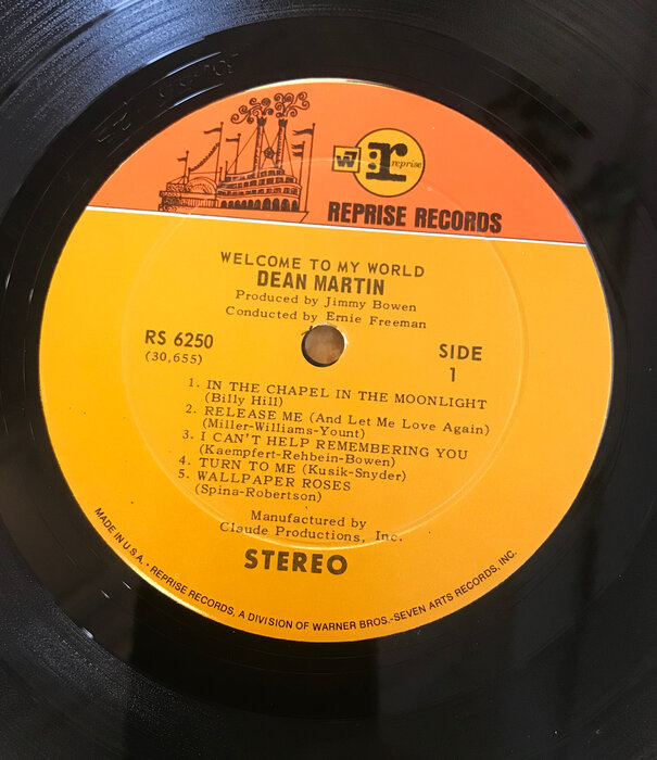 Dean Martin - Welcome To My World - RS6250 - Vinyl LP (USED)